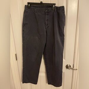 LL‎ Bean Natural Fit Flannel Lined Khaki Pants Size 35/30 charcoal, gray color
